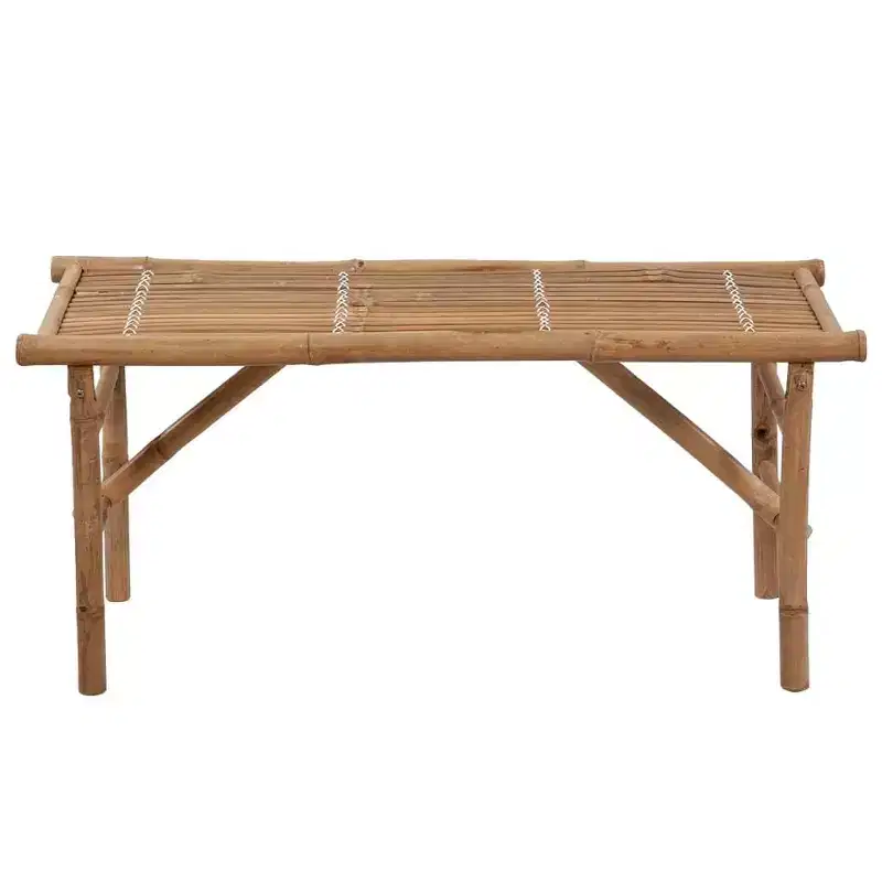 vidaXL Garden Bench Natural Bamboo Bamboo and Polyester Medium Foldable