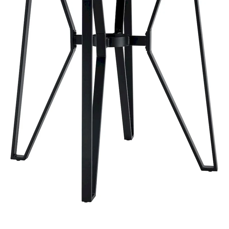 Netia 5-Piece Counter-Height Bar Set with Boucle Upholstered Chairs and Metal Table Base by Christopher Knight Home