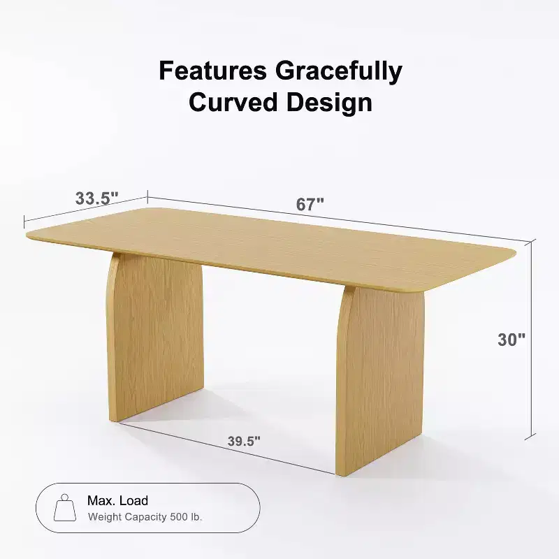 Modern Wood Dining Table – Kitchen & Dining Room Table