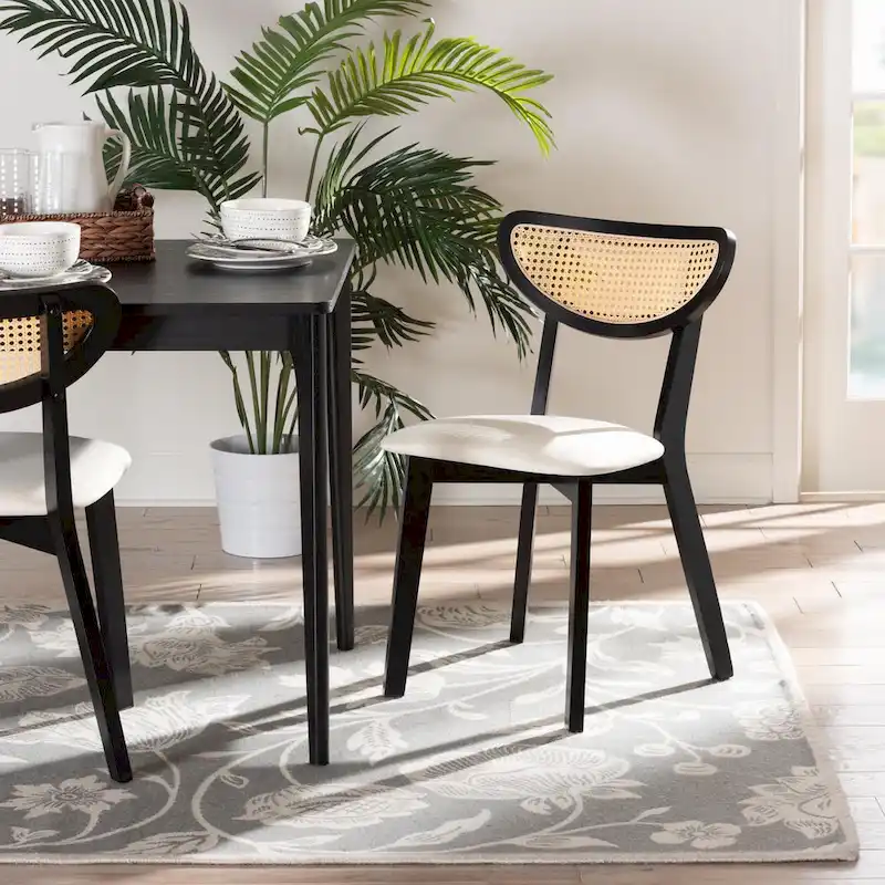 Mid-Century Modern Wood Dining Chair (2-Pack)