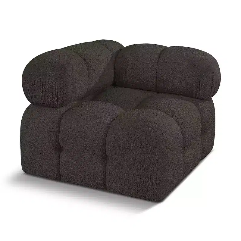 Boucle Fabric Corner Chair