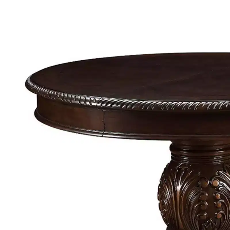 Rectangle Dining Table Dark Oak Finish Trestle Base Seats 6 Wood Composite 72