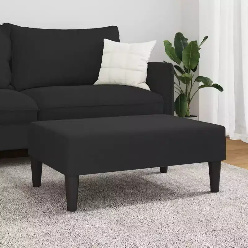 Modern Velvet Ottoman Footstool - Compact Accent Seating