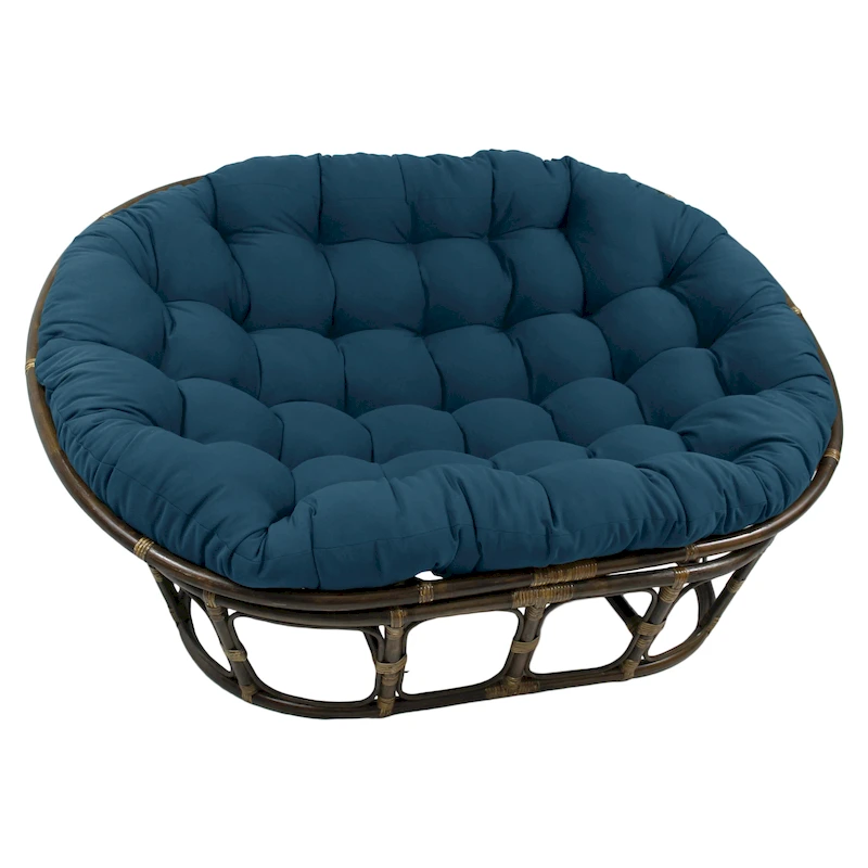 65-inch by 48-inch Solid Twill Double Papasan Cushion (Cushion Only)