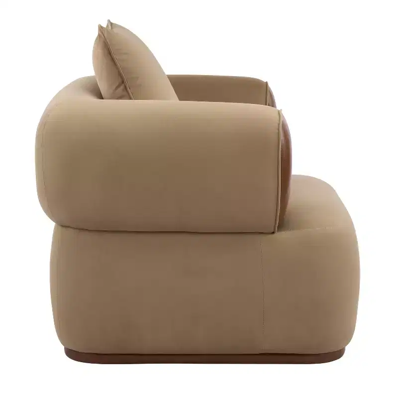 Christopher Knight Home Katia Modern Velvet Faux Leather Arm Chair with Pillow (Set of 2)