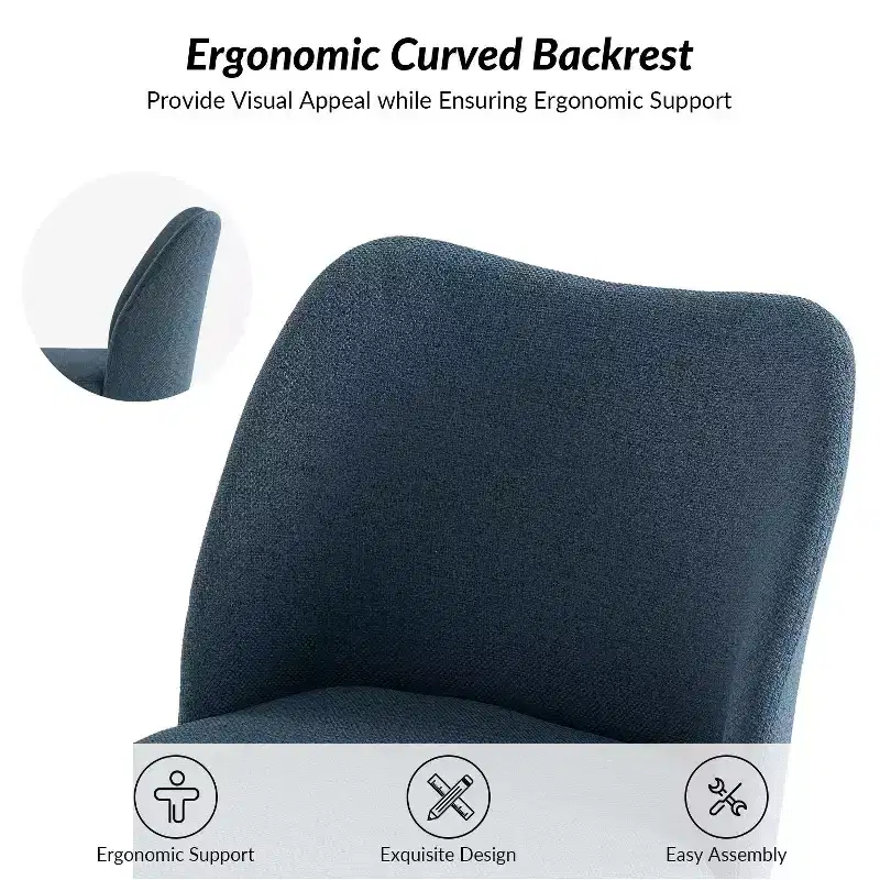 Elisa Mid-century Modern Upholstered Dining Chair Set of 2| ART OF LIVING DESIGNS