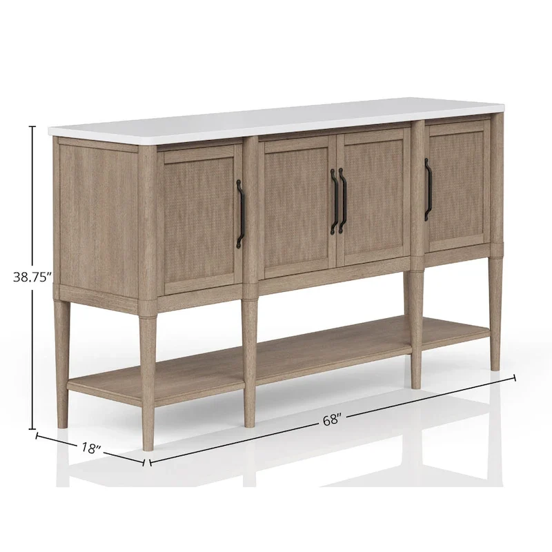 54 Round Expandable Table with 4 Chairs and Cement Top Server