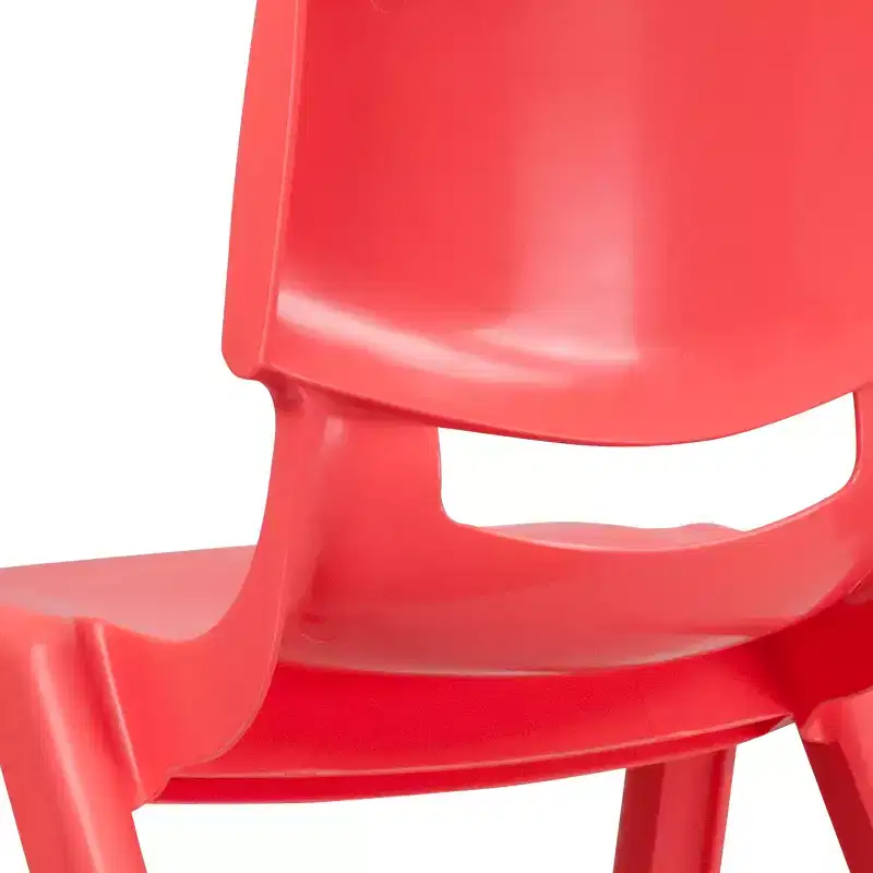 Emma and Oliver 5 Pack Plastic Stackable School Chair with 15.5'' Seat Height