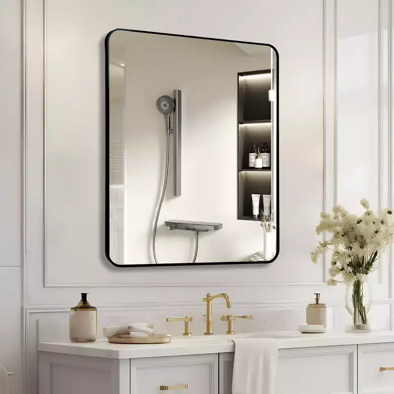 30x36 Inch Rectangular Bathroom Wall Mirror, HD Glass with Anti-Rust Aluminum Frame