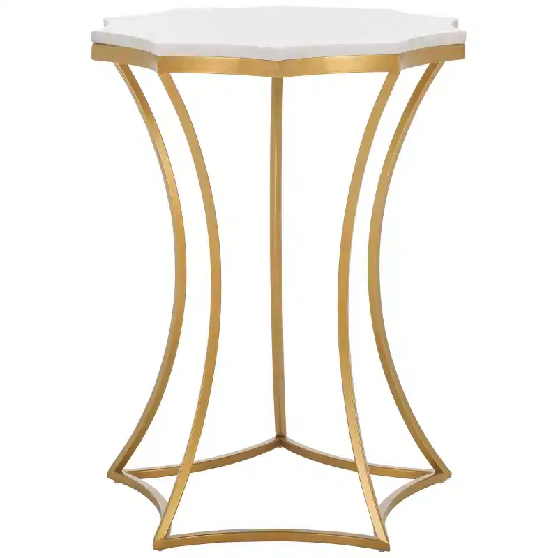 Starbella Accent Table - FOX5526A - White/Gold - Safavieh Couture