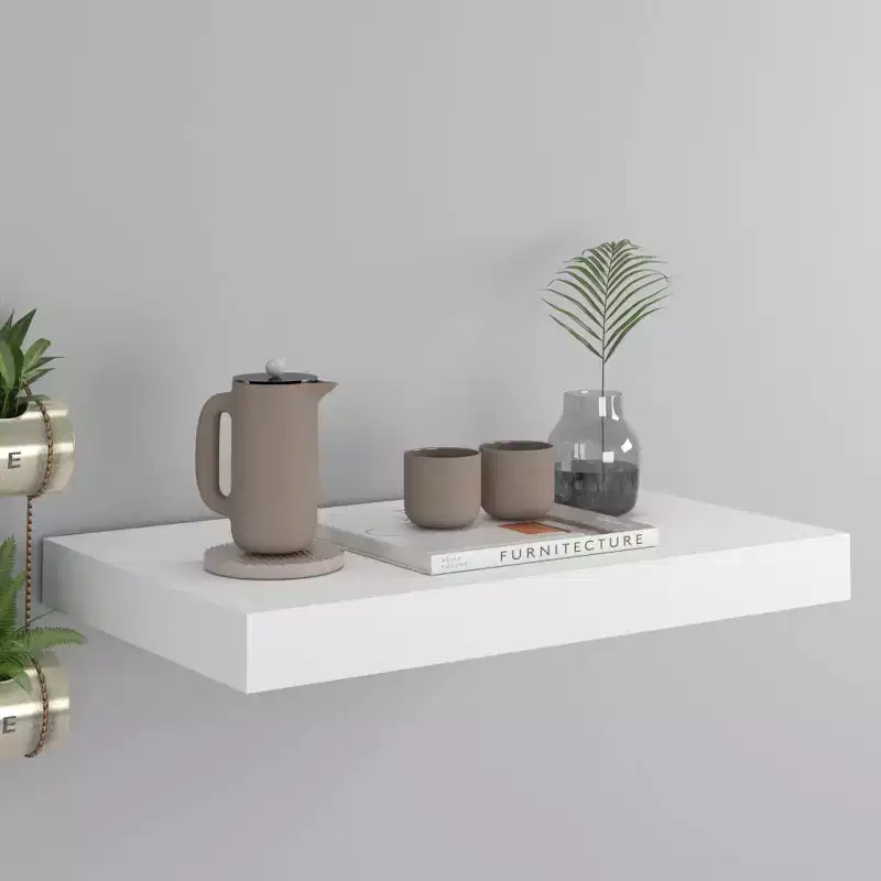 Wall Shelf White Honeycomb MDF and metal Small Wall mounting