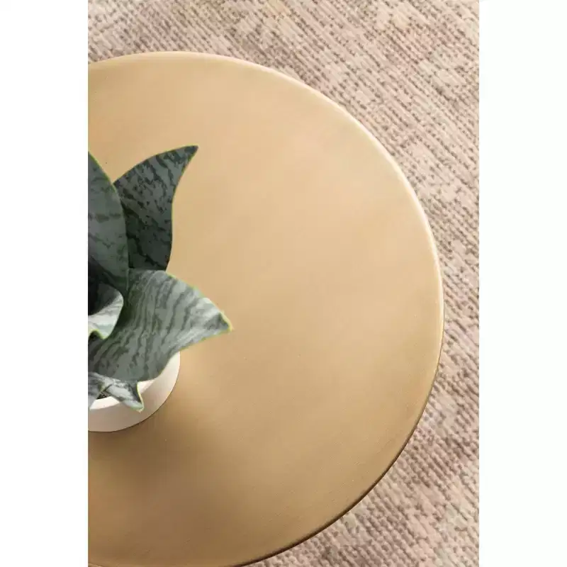 Round Metal Side Table, Gold, 14x14x24