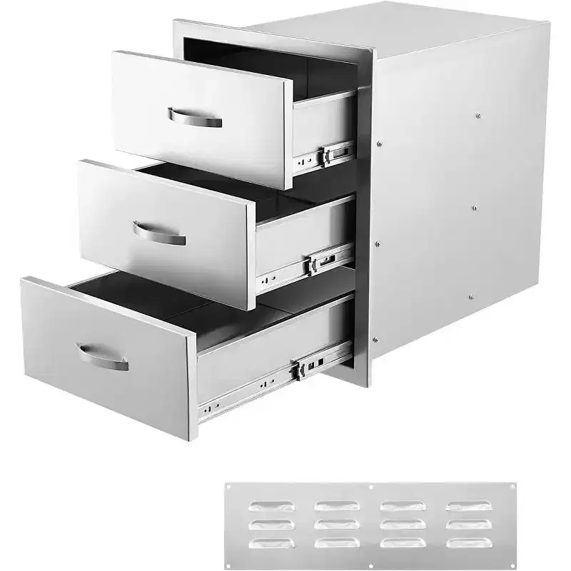 Stainless Steel Outdoor Kitchen Drawers for BBQ Islands & Outdoor Kitchens
