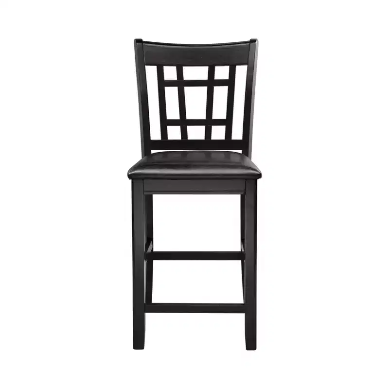 GDFStudio Harrison Classic 25.5 Wood and Faux Leather Upholstered Counter Height Stool with Mission Back