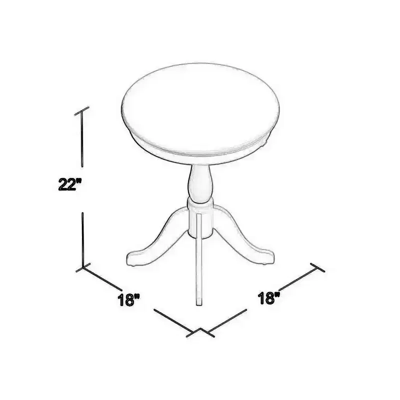 Royal Hampton Side Table With Round Top, White