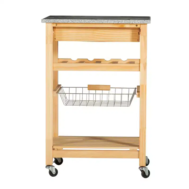Roger Kitchen Island Granite Top - Linon