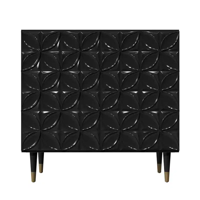 CLIHOME 2 Door Sideboard Gloss Lacquer Media Storage Accent Cabinet Utility Storage Cabinets