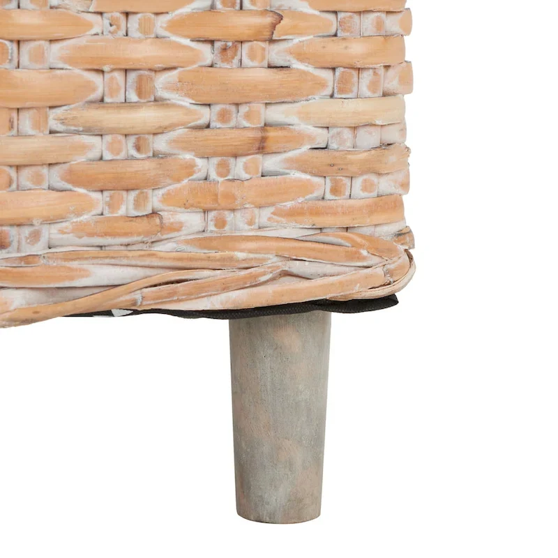 SAFAVIEH Charla Rattan Barrel Chair with Cushion - 29.1 x 27.2 x 32.7 - 29Wx27Dx33H