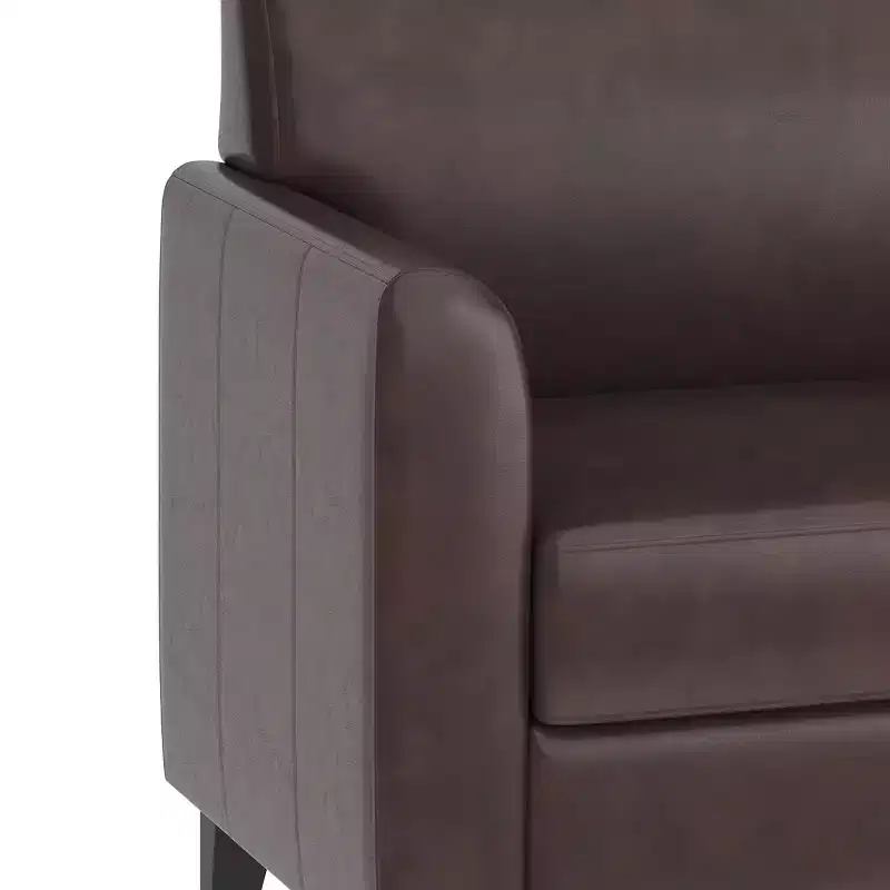 Emma and Oliver Leather Chair with Clean Line Stitched Frame