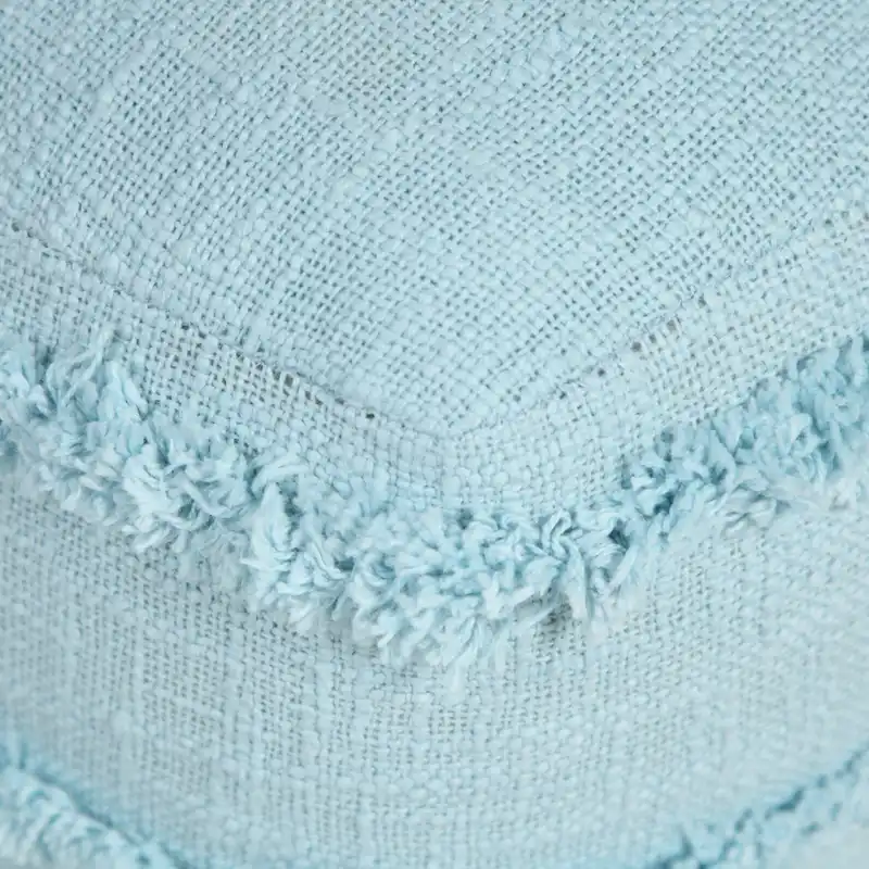 Sevita Solid Textured Stripe Pouf Ottoman