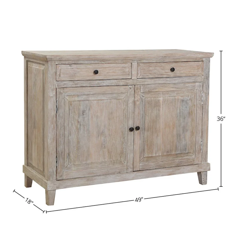 49 Wide 2-Door Sideboard, Light Gray