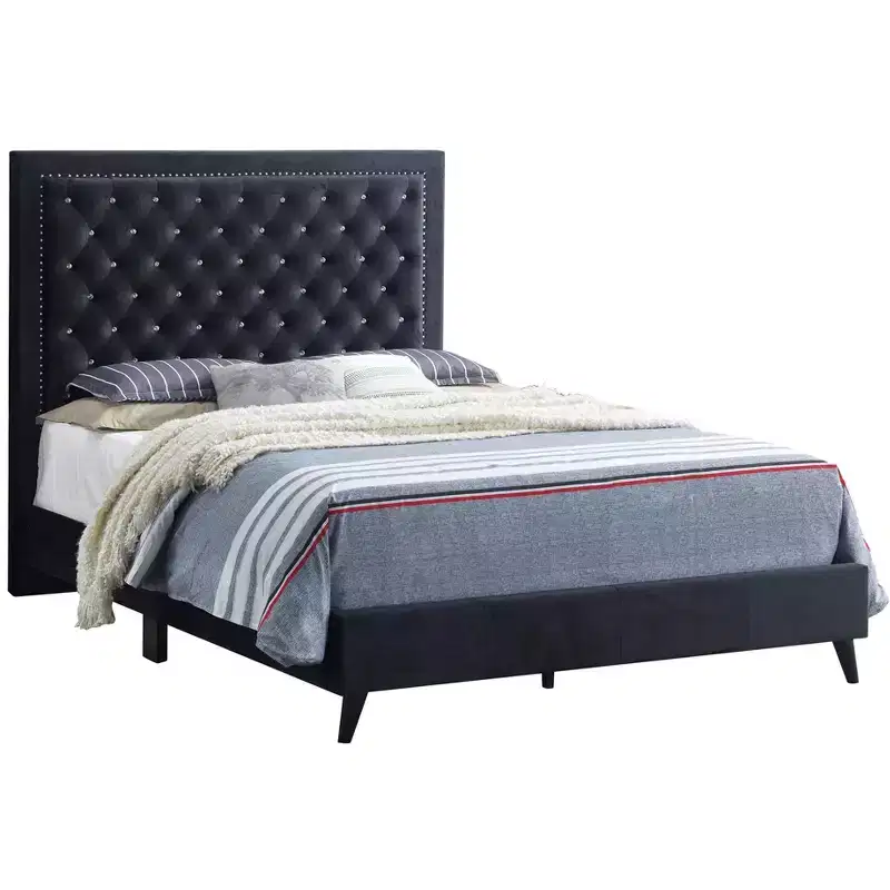 Passion Furniture Alba Upholstered Full Panel Bed
