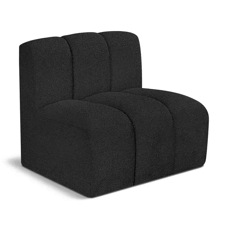Meridian Furniture Arc Boucle Fabric Straight Chair