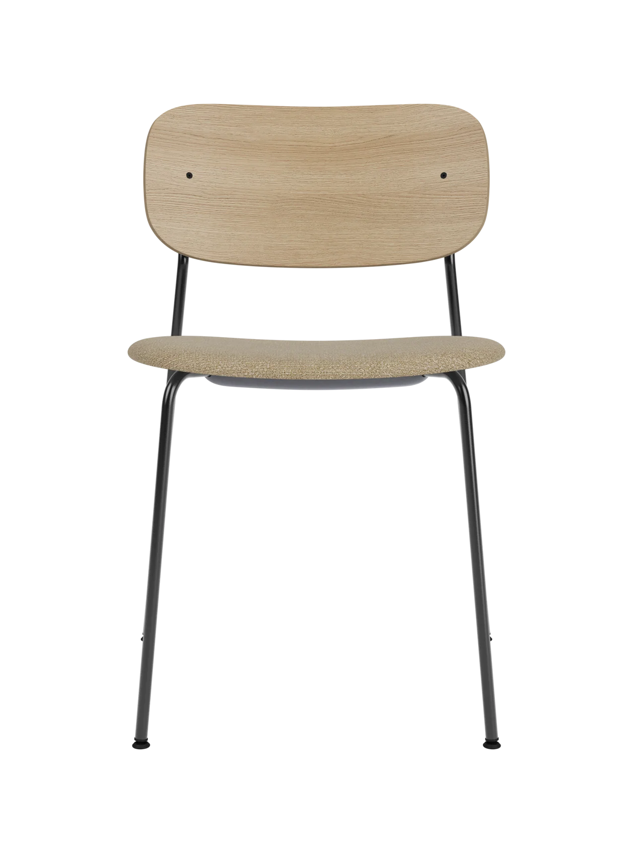 Contemporary Upholstered Seat Dining Chair Black Frame with Stackable Design for Dining Room & Office