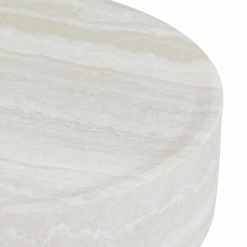 31.49 Round Faux MARS Pattern Coffee Tables No Need Assembly