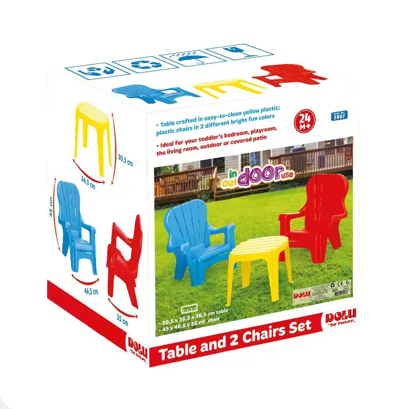 Dolu Toys - Childrens Plastic Table And Chairs Set
