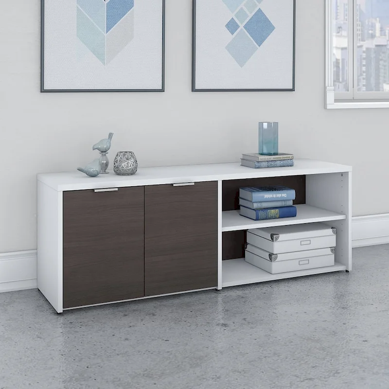 Jamestown Low Storage Cabinet with Shelves by Bush Business Furniture