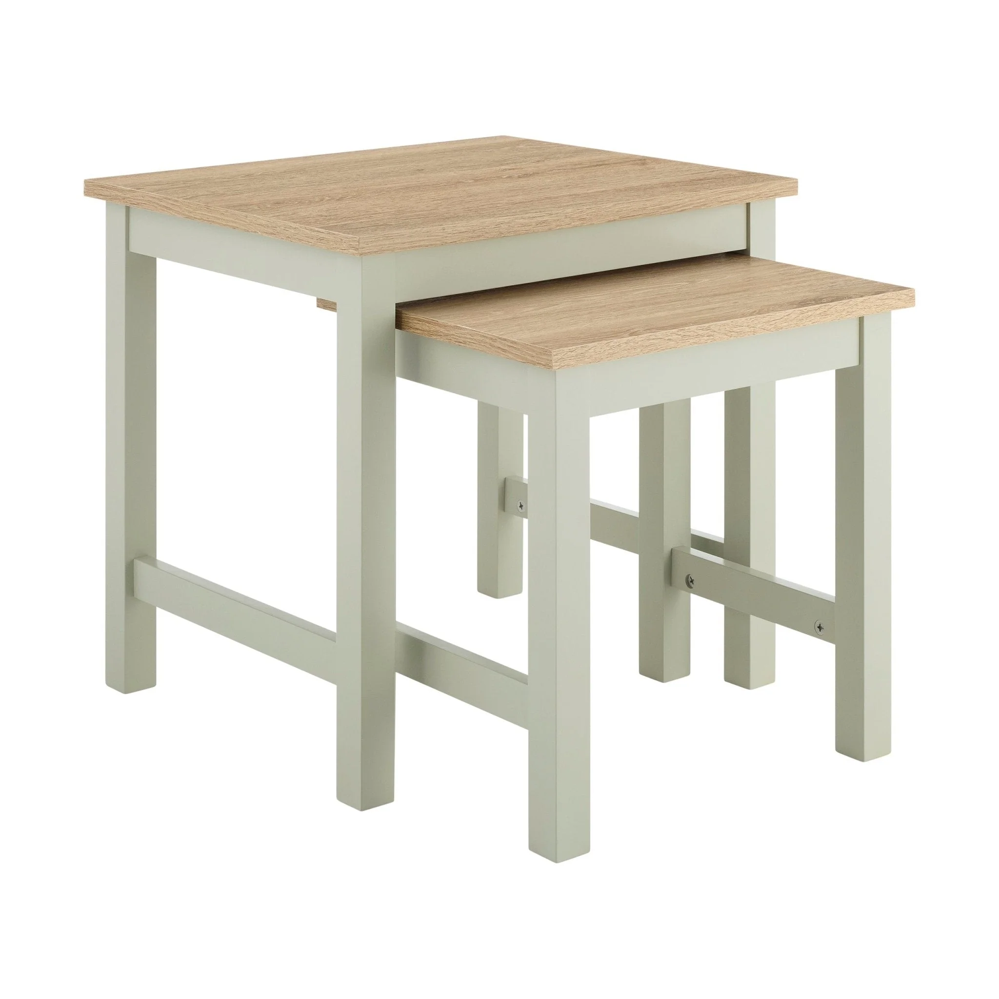 Minimalist Sage Green Painted Side Table with Compact Design for Living Room