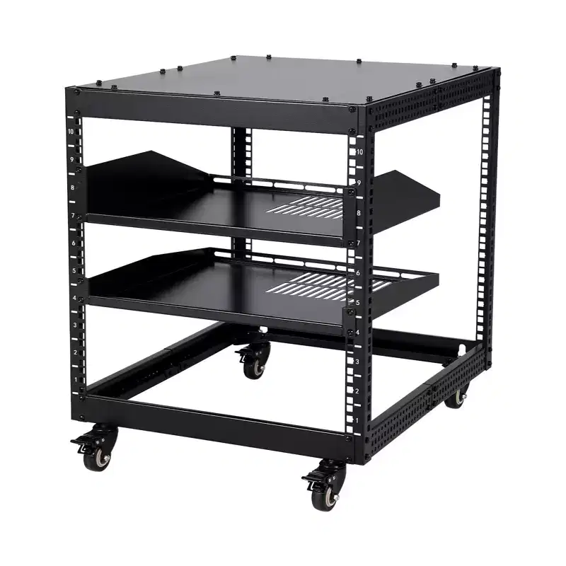 20U Open Frame Server Rack, 23-40 Adjustable Depth, Wall Mount & Free Standing Network Rack , Holds All Your IT/AV Equipment Rack
