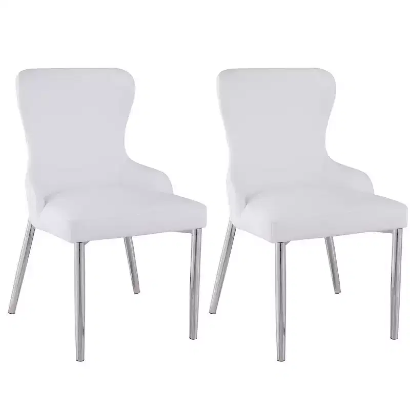 Chintaly Imports,Contemporary Wing-Back Side Chair - Set of 2