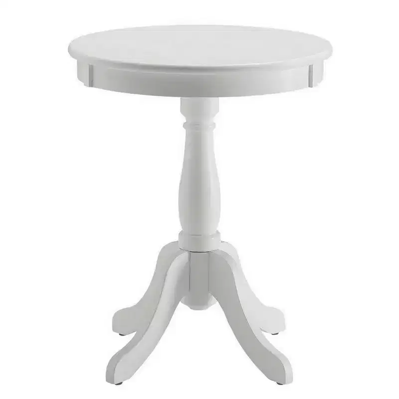 Royal Hampton Side Table With Round Top, White