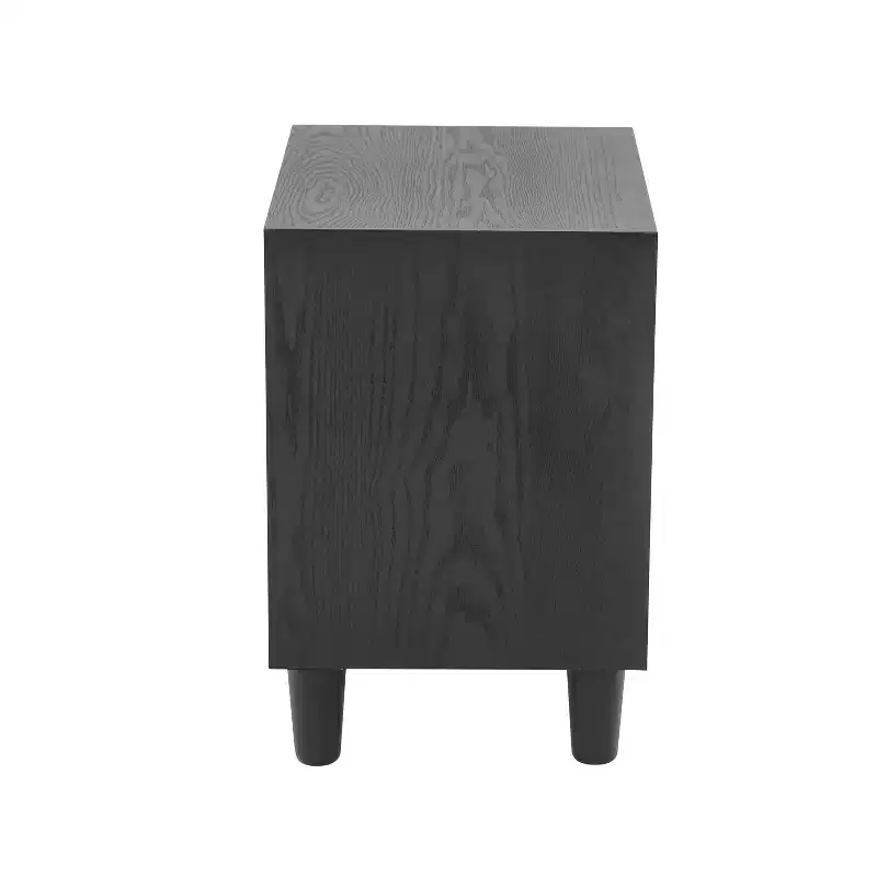 Ramona Modern Nightstand with 2 Drawers and Open Shelf