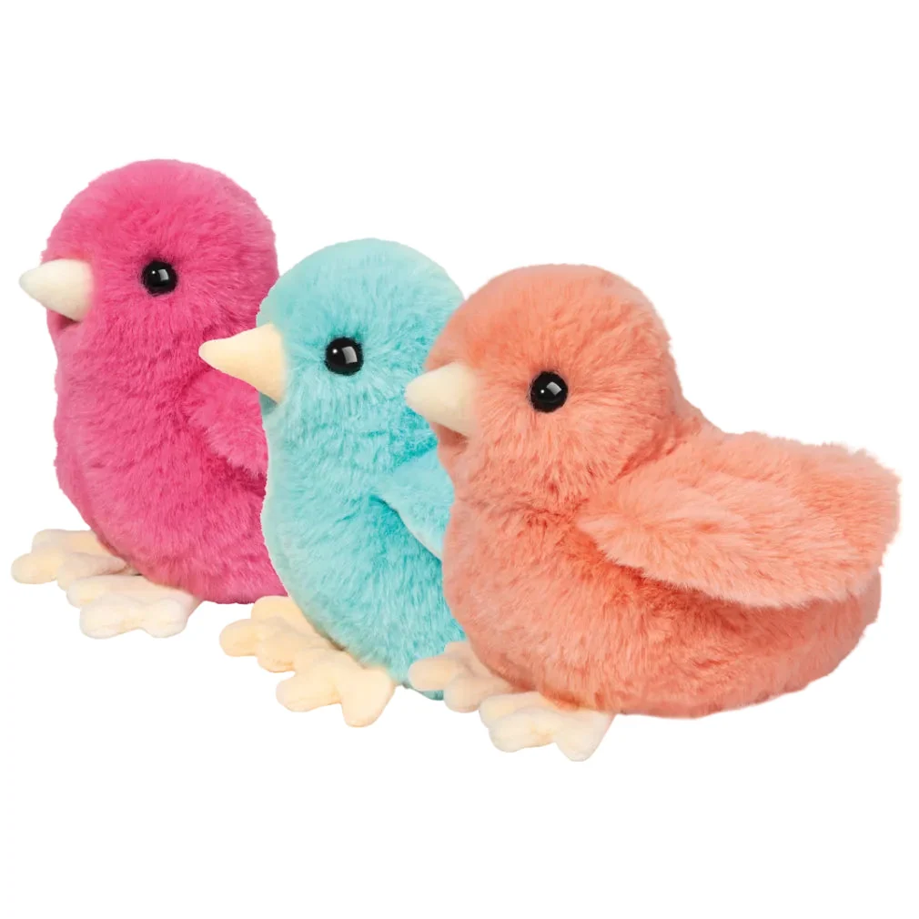 Colorful Chicks Assorted Soft Plush Easter Basket Stuffed Animal Toy