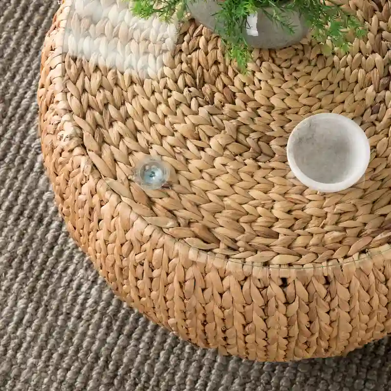 SEI Furniture Terraza Round Water Hyacinth Coffee Table