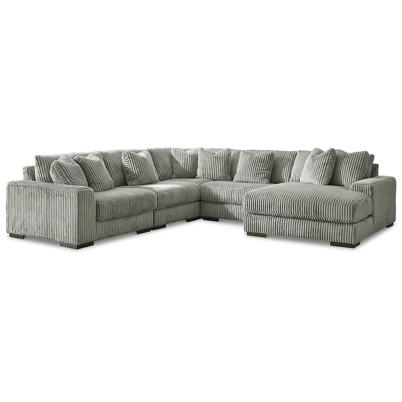Signature Design by Ashley Lindyn 5-Piece Sectional with Chaise - 133W x 133D x 38H