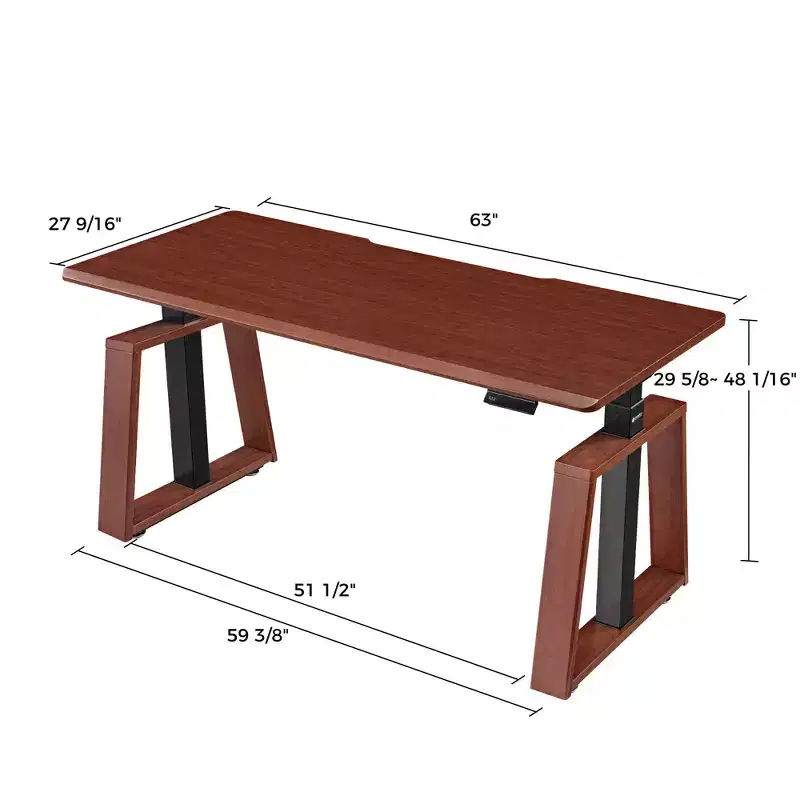 EUREKA ERGONOMIC Modern height adjustable Standing Desk(63x29)