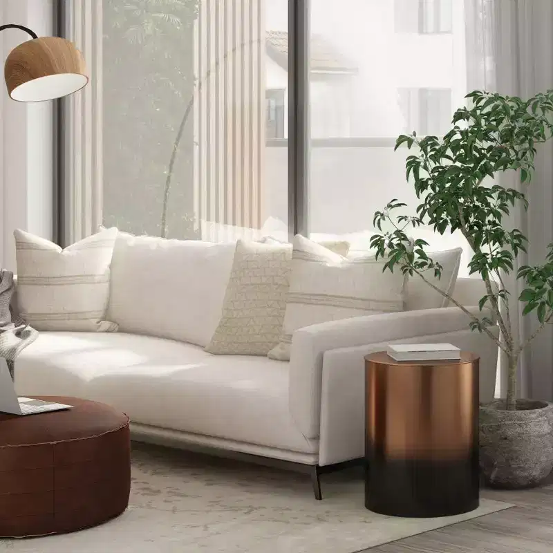 Lance Metal Cylinder Accent Table Ombre - WyndenHall