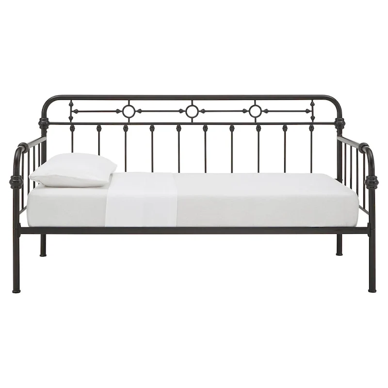 Darren Antique Dark Bronze Metal Daybed with Trundle by iNSPIRE Q Classic