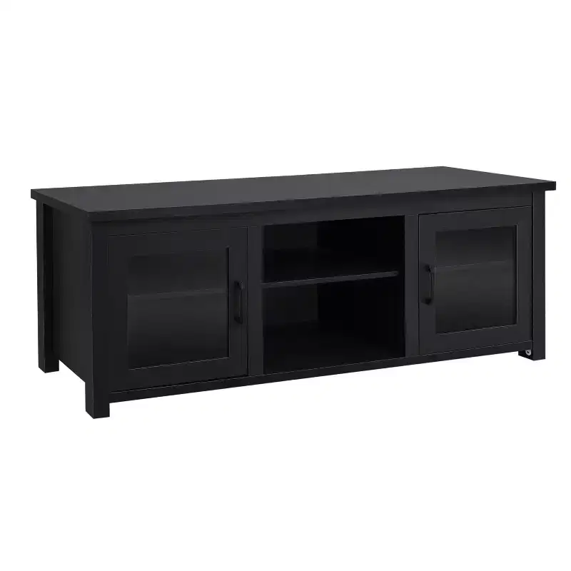 Merrick Lane Traditional Full Glass Door 65 TV Stand for up to 80 TVs