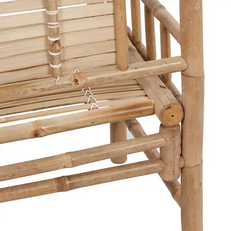Garden Bench Natural Bamboo Bamboo 47.2 in Waterproof Materials