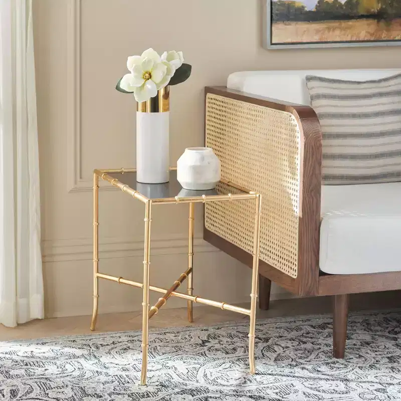 Accent Table - FOX2513 - Gold/Glass