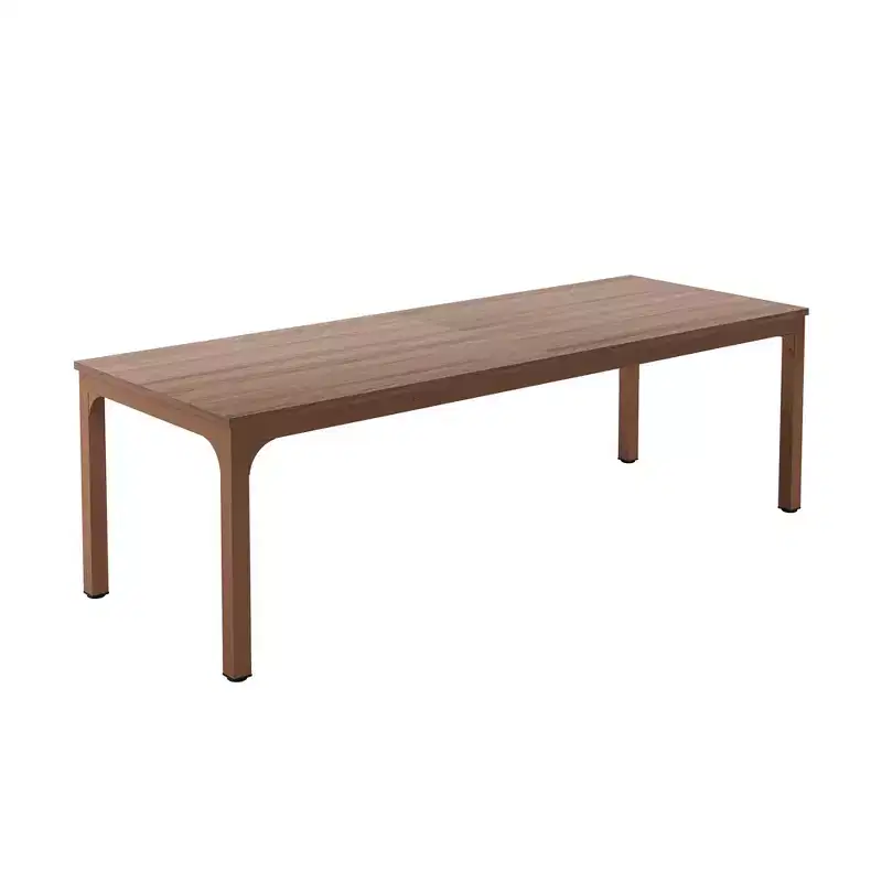 HomeRoots 46 Brown Wood and Iron Dining Table