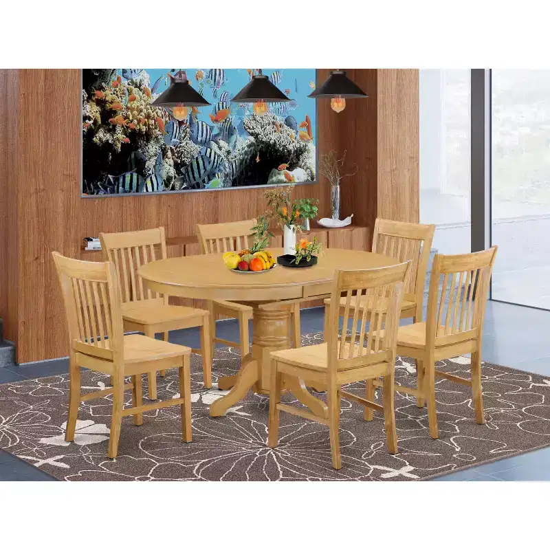Wood Dinette Table Set Kitchen Table And Dining Chair Traditional Style