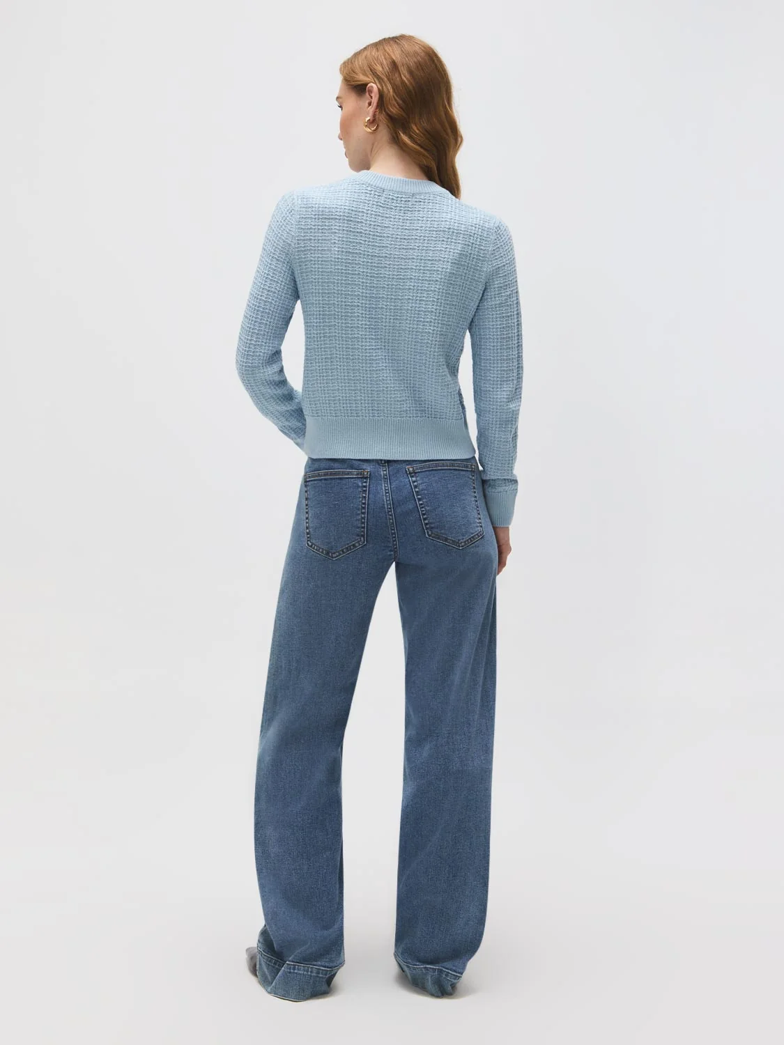 Cotton Blend Button-Front Cardigan