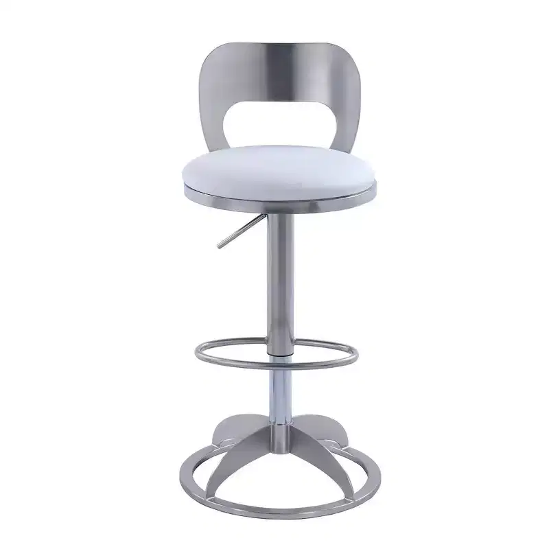 Chintaly Imports,Oval Metal-Back Adjustable Height Stool