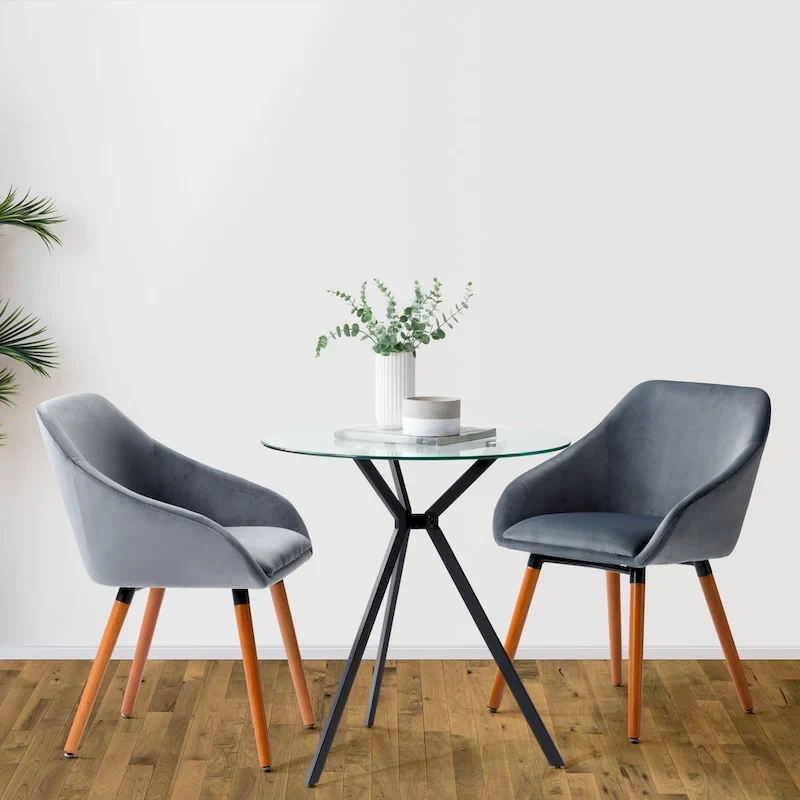 Eliana Glass Top Bistro Table